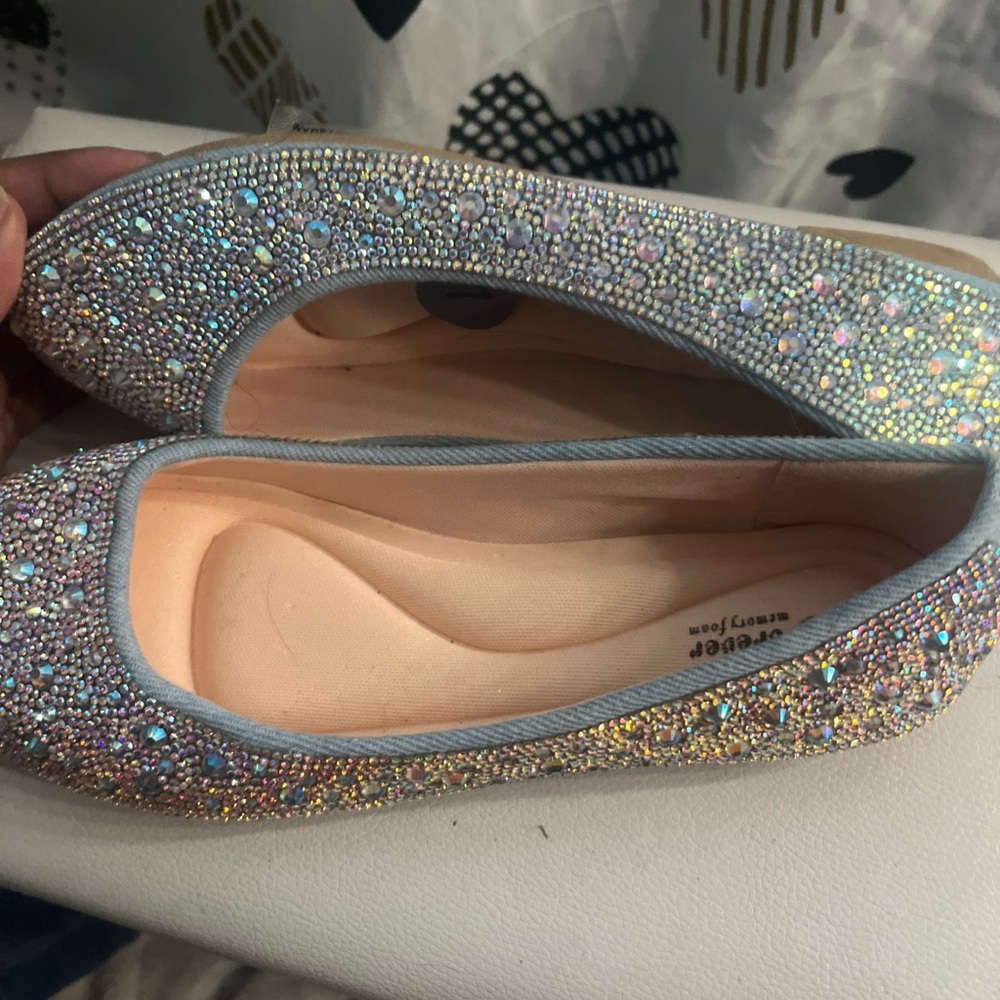 Elegant Rhinestone Embellished Flats